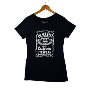 Black Flys Whiskey Eyewear Sunglasses Co. T-shirt Women's Size XL